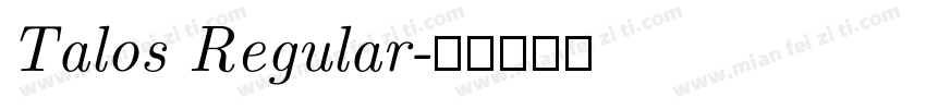 Talos Regular字体转换